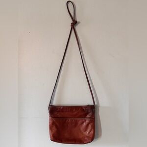 Vintage margot Brown Leather Crossbody Bag